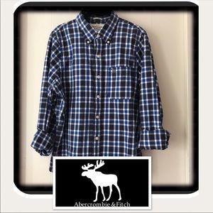 LIKE NEW - ABERCROMBIE & FITCH plaid muscle shirt